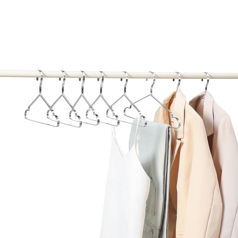 Jetdio 16.5" Heavy Duty Extra Wide Stainless Steel Coats Hangers, Strong Durable Metal Hanger for Heavy Garments, Sturdy Metal Rack for Shirts Jackets Trousers Pants Slack, 20 Pack, Silver - Image 4