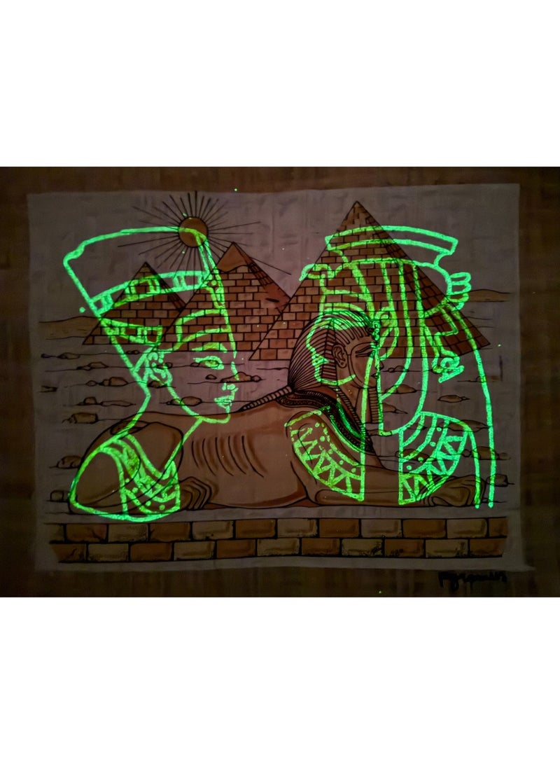 الأهرامات وأبو الهول، بردية مضيئة مصنوعة يدويًا 100%، 30×40 سم - Image 2
