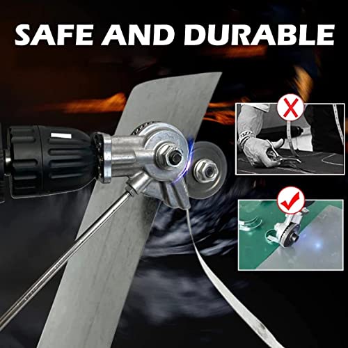 VENEKETY New Electric Drill Plate Cutter Attachment Drill Attachment Metal Cutter Sheet Metal Cutter Drill Attachment Double Headed Sheet Metal Nibbler Cutter - Image 2
