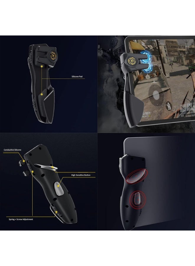 6 Finger Tablet Game Joystick Trigger Handle - L1R1 Shooter Fire Aim Button Controller for iPad, Android Tablet - Image 3