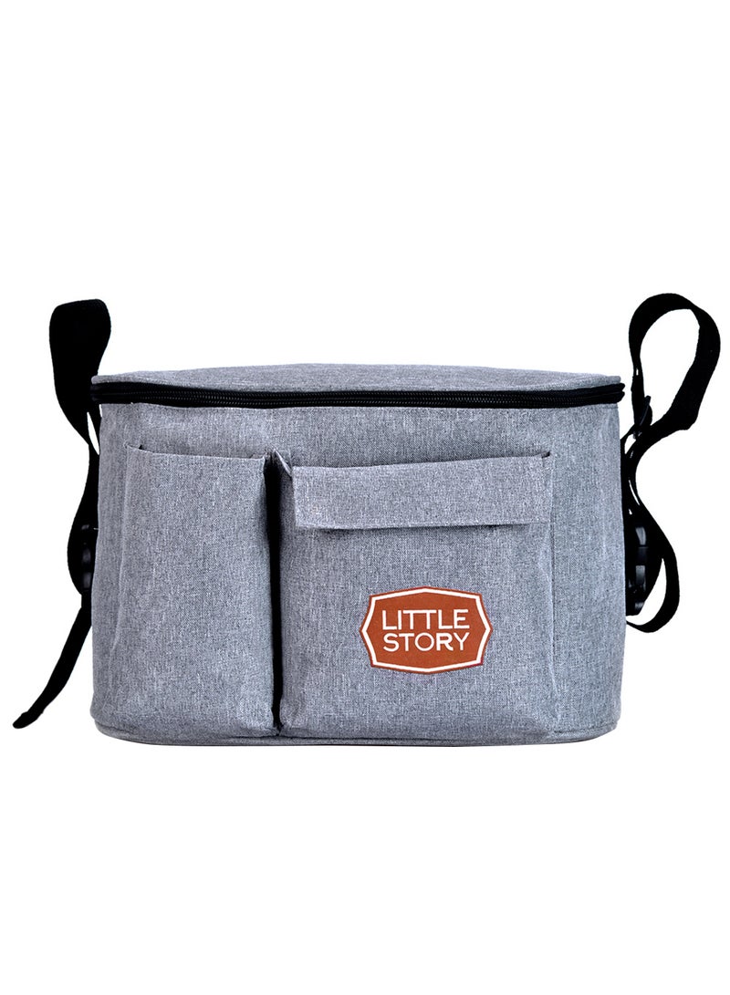 Little Story Stroller Organizer Travel Bag - Grey - Image 1