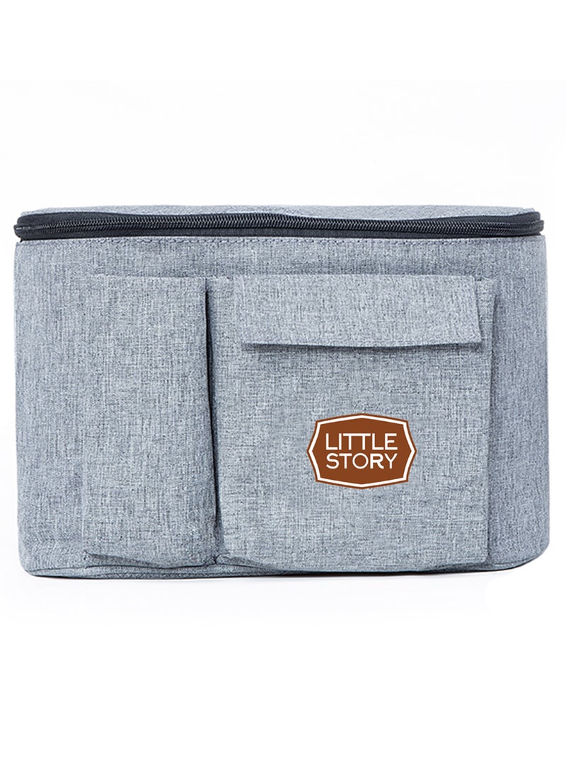 Little Story Stroller Organizer Travel Bag - Grey - Image 3