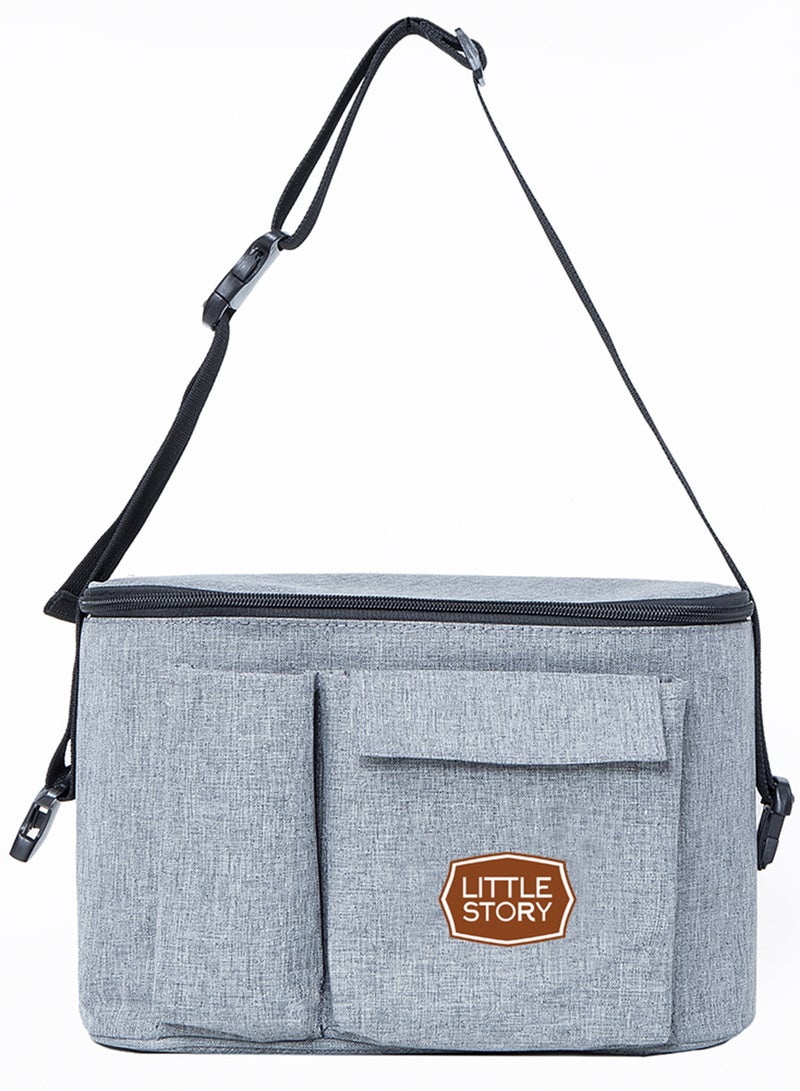 Little Story Stroller Organizer Travel Bag - Grey - Image 4