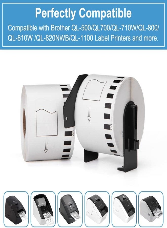 MarkDomain 12 Rolls DK2205 (2.4" X 100 Ft.) Continuous Length Labels Paper Tape, Compatible Brother Paper Roll (62mm x 30.4m) Use with QL QL-800 QL-820NWB QL-1060N QL-1110NWBC Label Printers - Image 2
