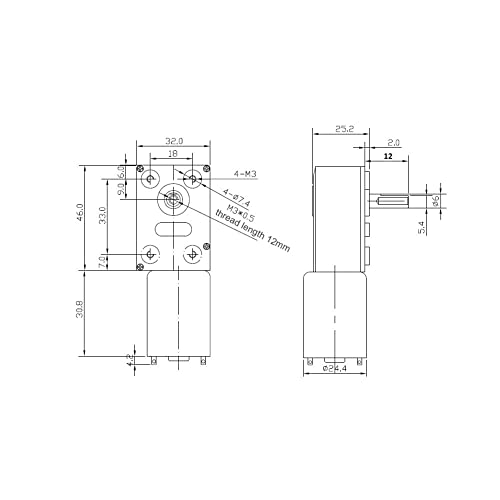 INVENTO 1pcs 5V - 12V 10 Kg-cm 60 RPM DC Motor Worm Geared Gearbox High Torque with 12V - 40V 10A PWM DC Motor Variable Speed Controller - Image 4