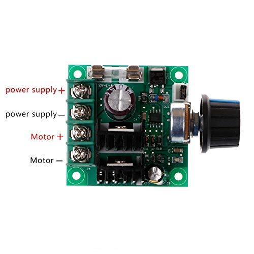 INVENTO 1pcs 5V - 12V 10 Kg-cm 60 RPM DC Motor Worm Geared Gearbox High Torque with 12V - 40V 10A PWM DC Motor Variable Speed Controller - Image 2