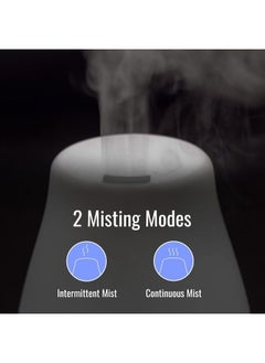 Essential Oil Diffuser, Cool Mist Humidifier and Aromatherapy Diffuser with 150ML Tank Ideal for Small Rooms, Adjustable Timer and Mist Mode, White