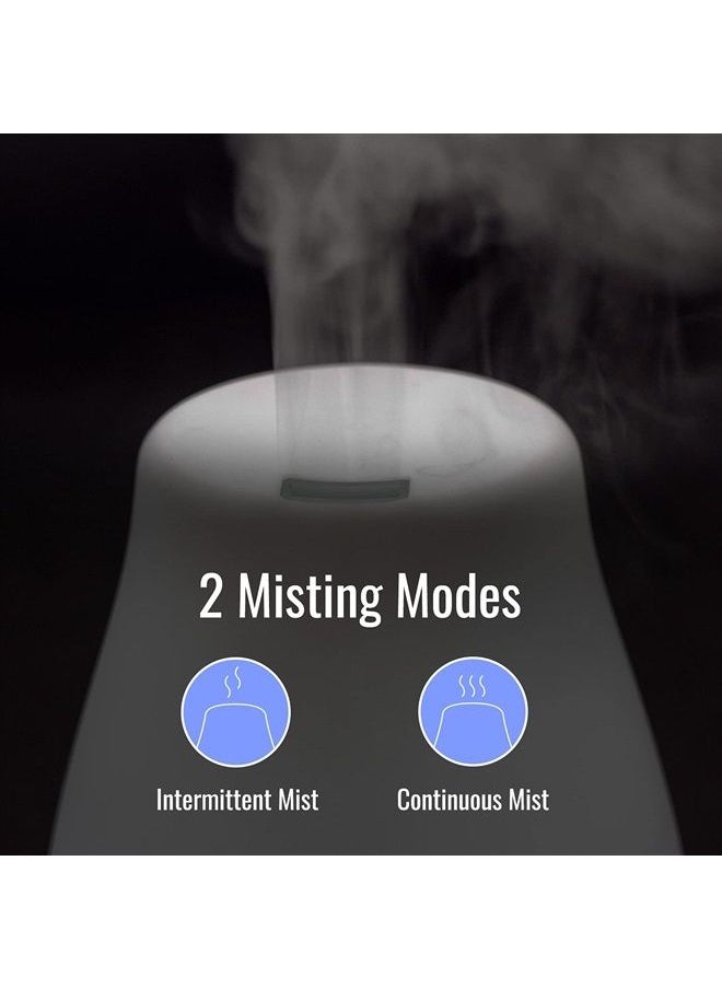 HealthSmart - Essential Oil Diffuser, Cool Mist Humidifier and Aromatherapy Diffuser with 150ML Tank Ideal for Small Rooms, Adjustable Timer and Mist Mode, White - Image 1