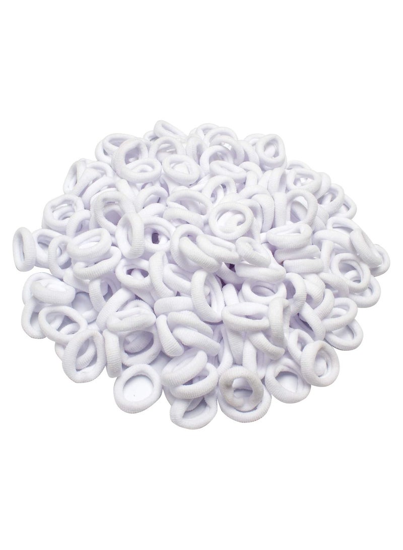 STAR BEJA Elastics Hair Ties White 100 Pack - Image 1