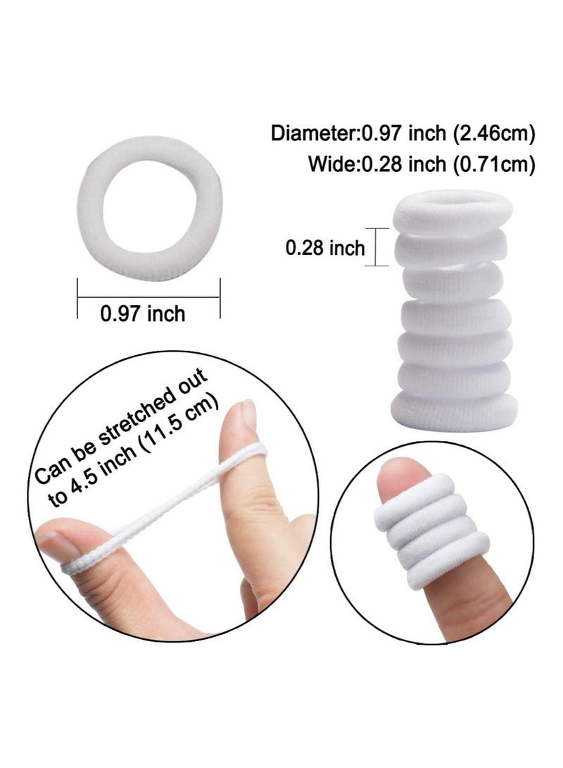 STAR BEJA Elastics Hair Ties White 100 Pack - Image 2