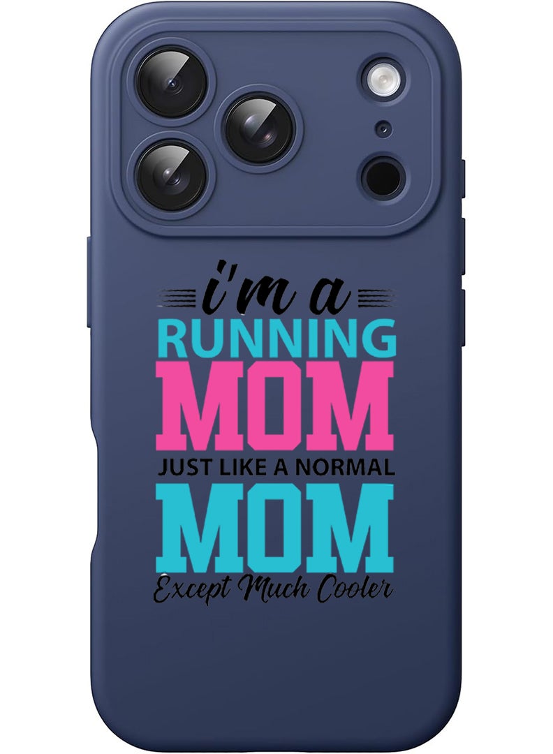 Theodor Protective Slim Fit Case Liquid Silicone Cover with Full Body Protection Anti-Scratch Shockproof Case For Apple iPhone 17 Pro Max (Blue) I am running mom black - Image 1