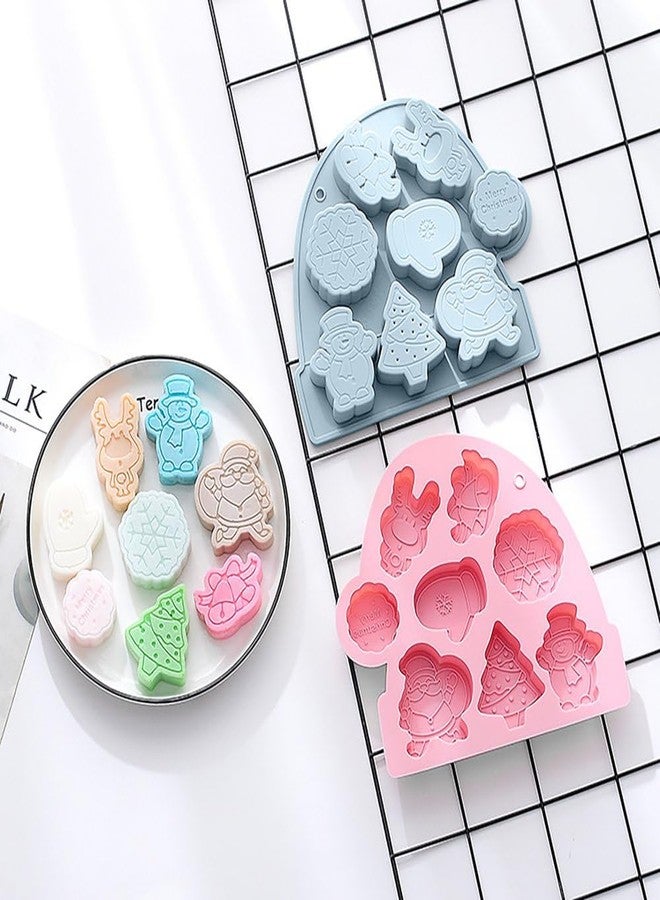 LEGACYCART Christmas Silicone Chocolate Mould Xmas Holiday Baking Mold Snowflake Christmas Tree Snowman Gingerbread Man Santa Claus Shape for DIY Candy Soap Candles Jello Cake Cookie Tray (Pack of 1) - Image 5