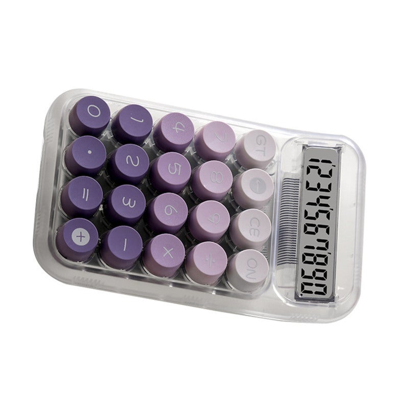 Desktop Calculator: Purple Transparent Gradient, Large Buttons, Large Screen - 10 Digit, Portable & Lightweight Basic Calculator for Students, Office Use - Image 4