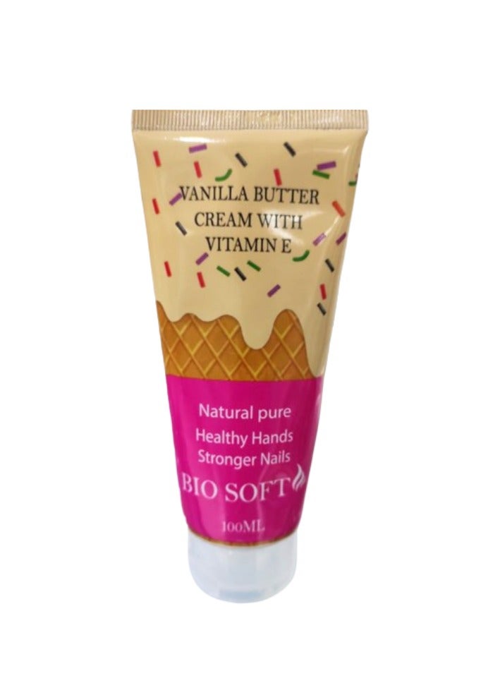 BIO SOFT HAND & NAIL CREAM VANILLA & VIT E 100ML