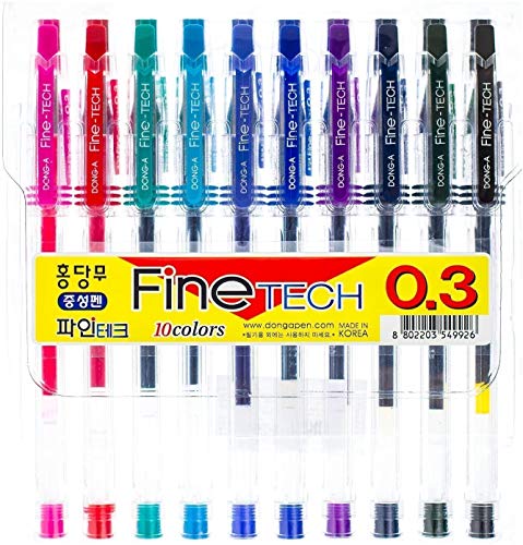 DONG-A Fine-Tech Excellent Writing 0.3mm Gel Ink Pens (10colors) by Dong-A - Image 5