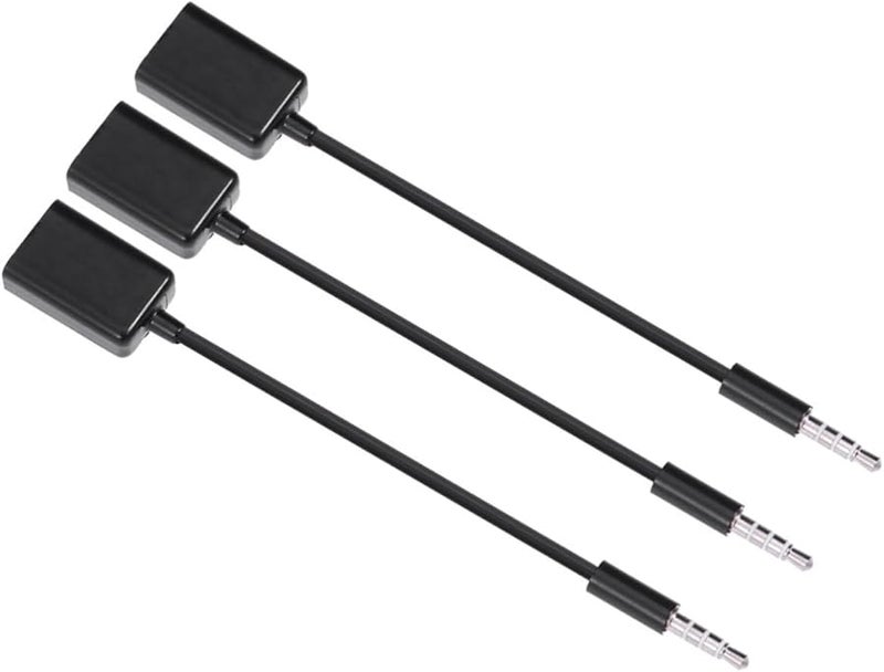 USB to 3 5mm Audio Cable OTG Adapter for Car Vehicle Black - Image 2