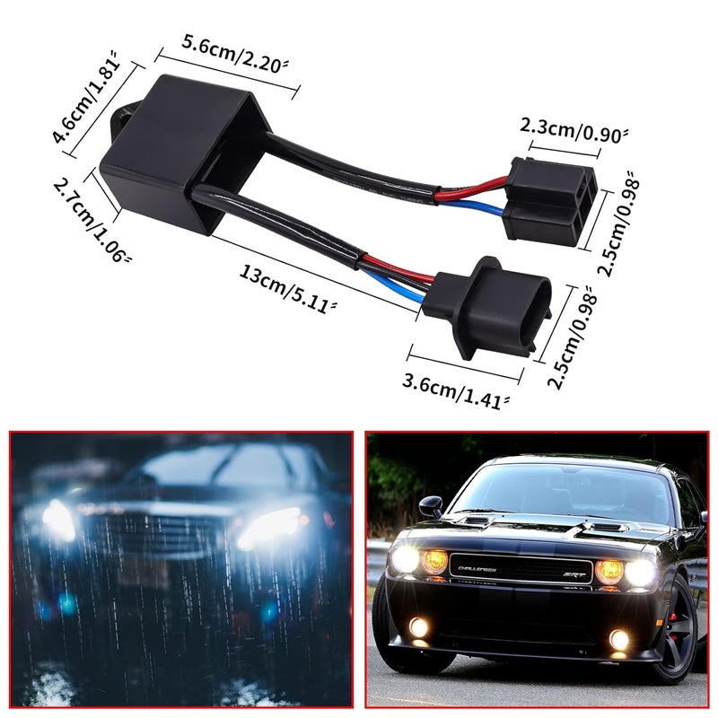 NWpangu H13 to H4 Decoders HID Filter Eliminator, Anti-Flicker Decoder Adapter for Jeep Wrangler LED Headlights, 2pcs - Image 2