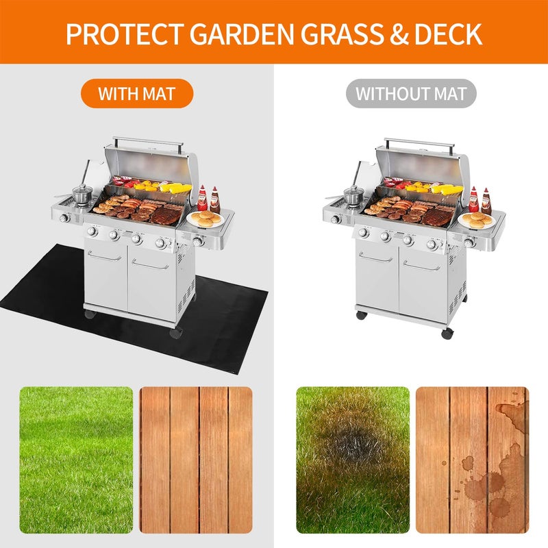 Brinman Under Grill Mat,Premium 36"x48"Absorbent Oil Protective mats for Deck &Patio,Grill Mat for Deck,Under Grill Floor Pad to Protect Deck,BBQ Mat for Under BBQ,Waterproof,Reusable - Image 3