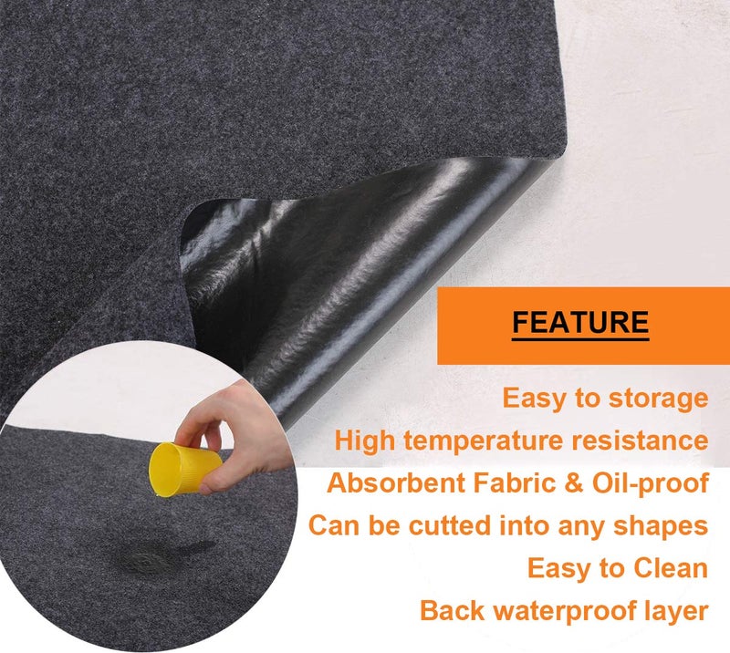 Brinman Under Grill Mat,Premium 36"x48"Absorbent Oil Protective mats for Deck &Patio,Grill Mat for Deck,Under Grill Floor Pad to Protect Deck,BBQ Mat for Under BBQ,Waterproof,Reusable - Image 5