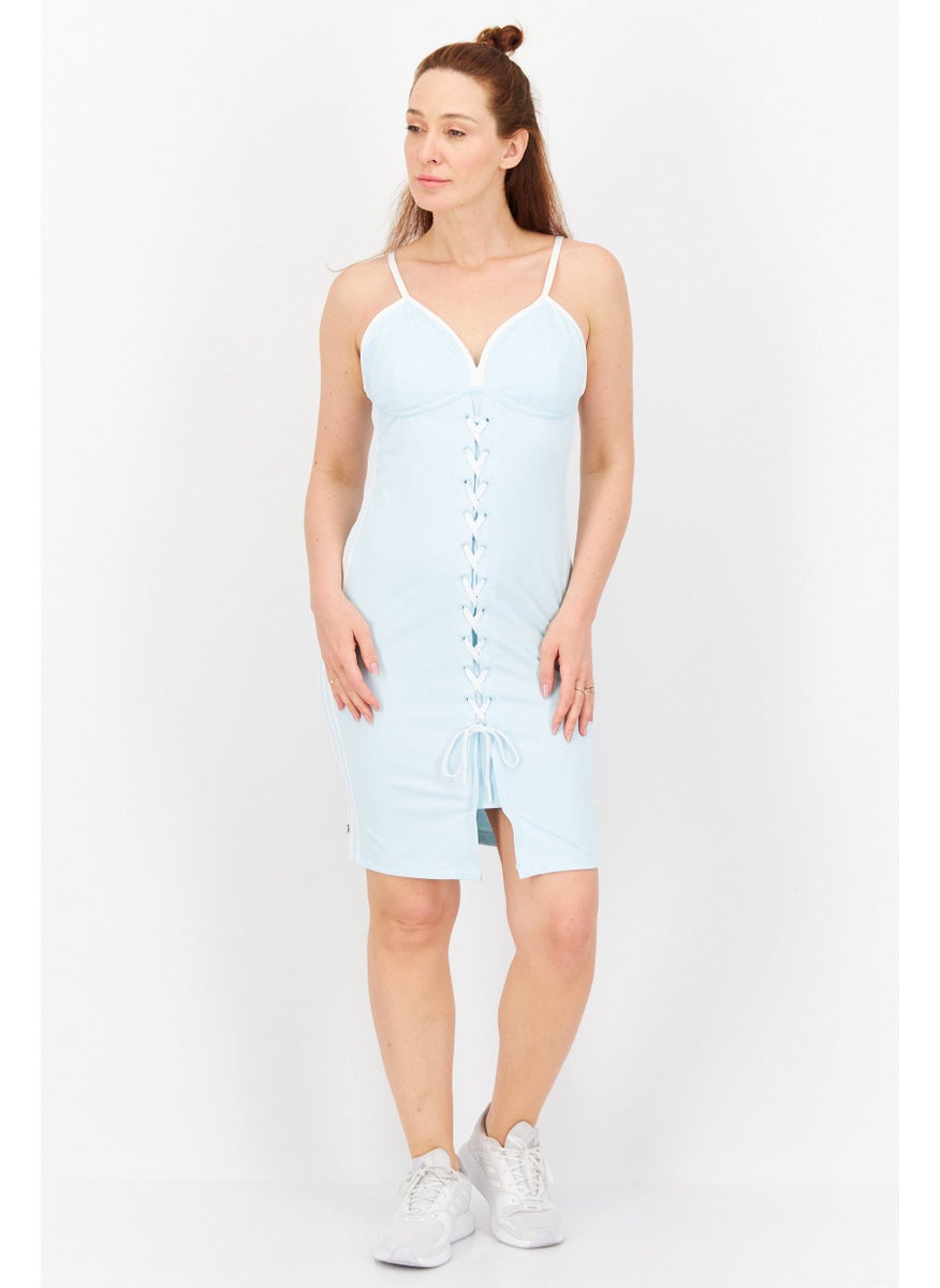adidas Originals Women Sportswear Fit Dress, Light Blue  - Image 4
