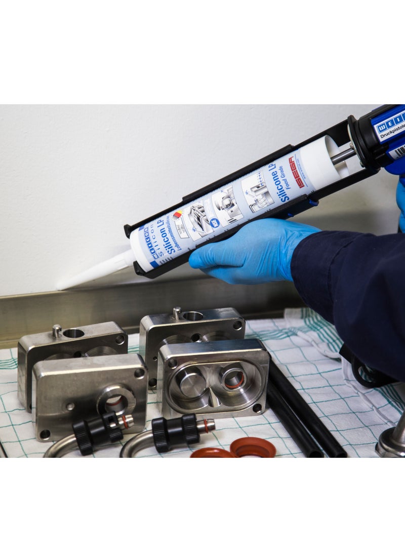 Weicon - WEICON Silicone LP | 310 ml | white | Cartridge | Permanently elastic adhesive and sealant - Image 1