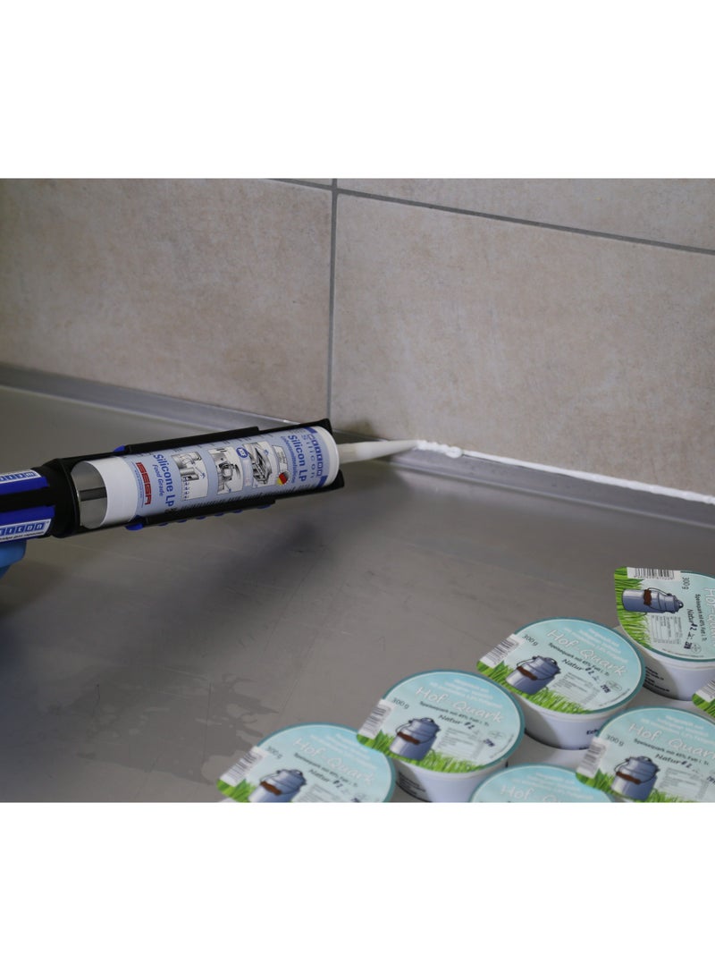 Weicon - WEICON Silicone LP | 310 ml | white | Cartridge | Permanently elastic adhesive and sealant - Image 1