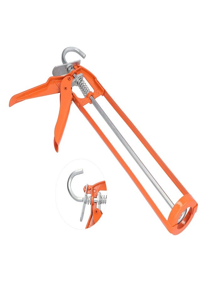 Silicon Gun, Orange color, Durable Manual Silicone Sealant Tube Applicator Adhesive Cartridge Caulk Dispenser with Smooth Trigger - for Professional Construction Projects and DIY Home Repair - Image 2