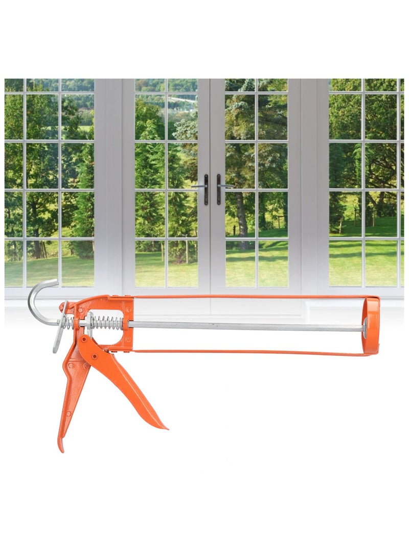 Silicon Gun, Orange color, Durable Manual Silicone Sealant Tube Applicator Adhesive Cartridge Caulk Dispenser with Smooth Trigger - for Professional Construction Projects and DIY Home Repair - Image 5