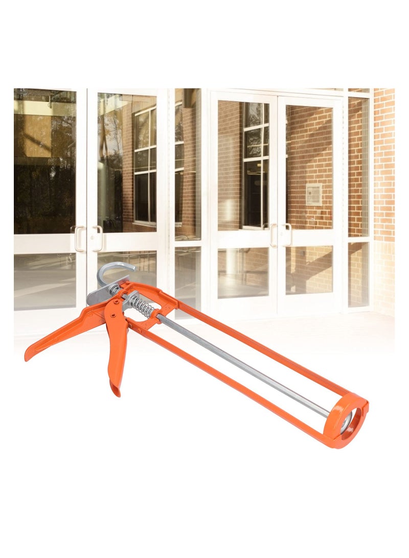 Silicon Gun, Orange color, Durable Manual Silicone Sealant Tube Applicator Adhesive Cartridge Caulk Dispenser with Smooth Trigger - for Professional Construction Projects and DIY Home Repair - Image 4