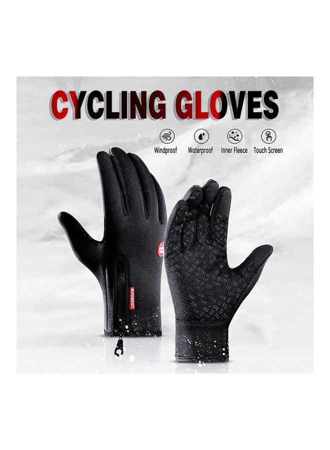 NIBEMINENT Cycling Gloves Touchscreen Waterproof Fleece Thermal Sports XL 15 x 3 12cm - Image 2