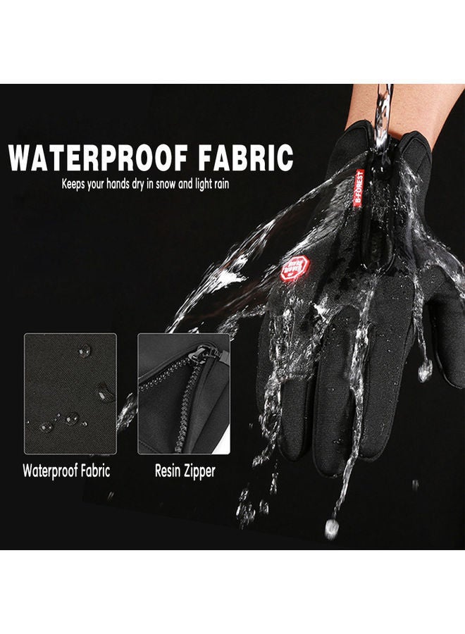 NIBEMINENT Cycling Gloves Touchscreen Waterproof Fleece Thermal Sports XL 15 x 3 12cm - Image 5