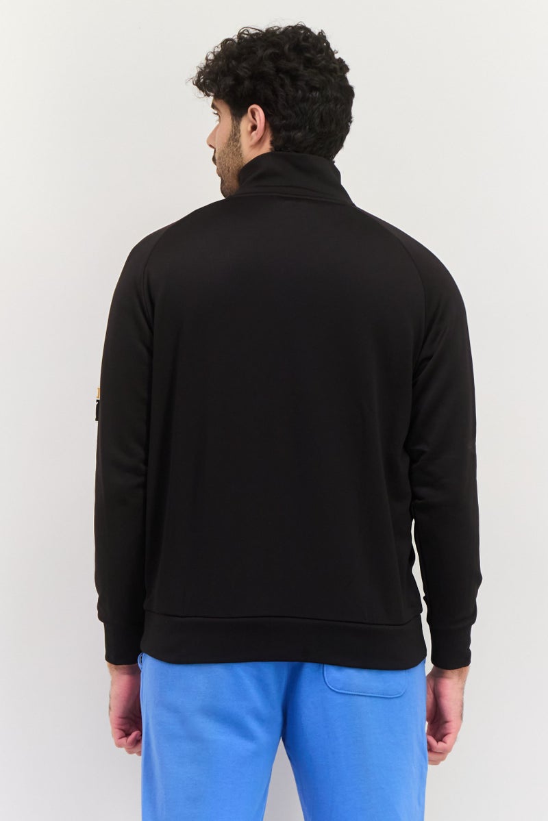 PUMA جاكيت رياضي للرجال بأكمام طويلة مناسب للخارج T7، أسود/أبيض - Image 2