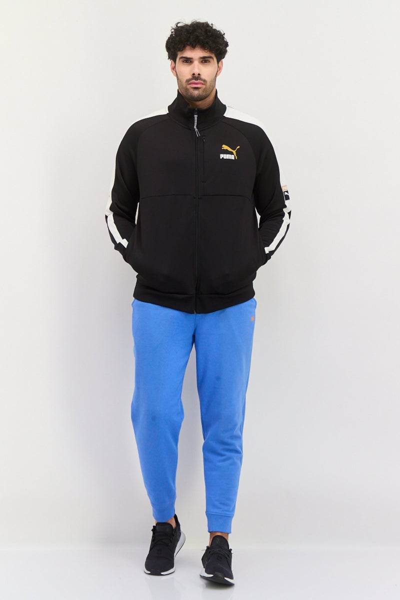 PUMA جاكيت رياضي للرجال بأكمام طويلة مناسب للخارج T7، أسود/أبيض - Image 3