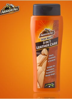 ARMOR ALL Leather care Cleans Condition & Restores Suitable For Automotive Household & Marine Usage Armor All Semi Matt 3 in 1  - Image 1