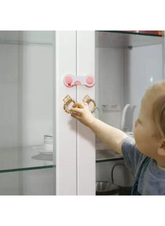 FreshDcart - Fdca477 Baby Safety Plastic Cabinet Locks ; Baby Proofing Cabinet Locks ; No Tool Or Drilling Needed With Super Strong Multipurpose Locks Cabinets Oven.(Multicolour Set Of 2) - Image 1