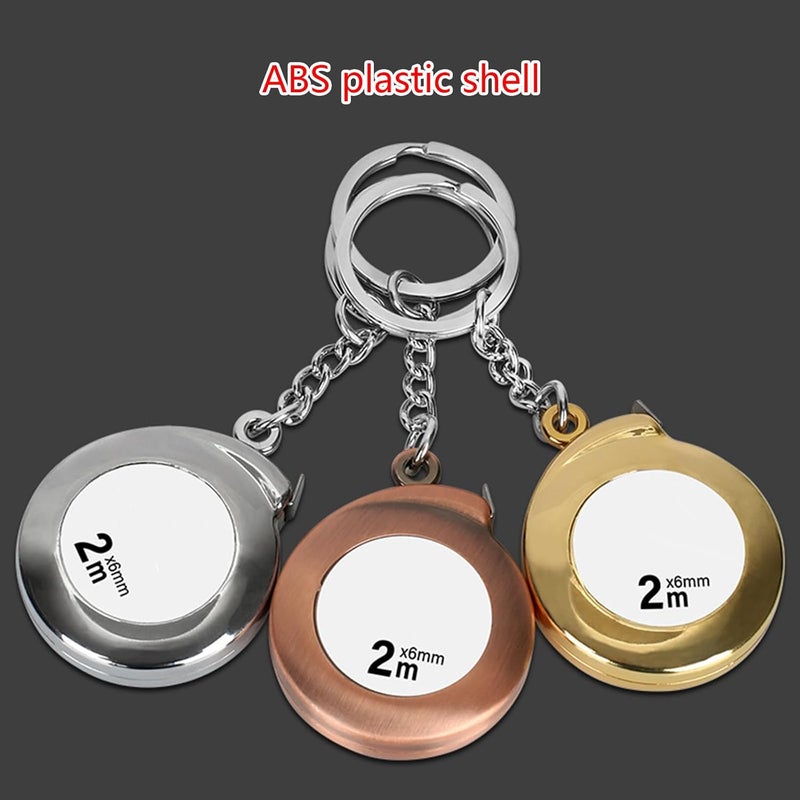 2M Tape Measure Keychain Steel Professional Retractable Portable Keyring Pull Ruler - Image 4