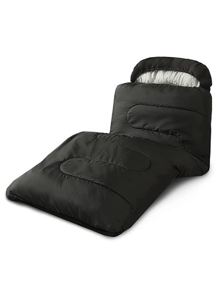 AUTOYSUR Sleeping Bags Camping with Compression Sack, Ultralight Backpacking Sleeping Bags with Zipper, Suitable for Warm & Cold Weather for Hiking, Traveling, Outdoor Adventure Black - Image 2