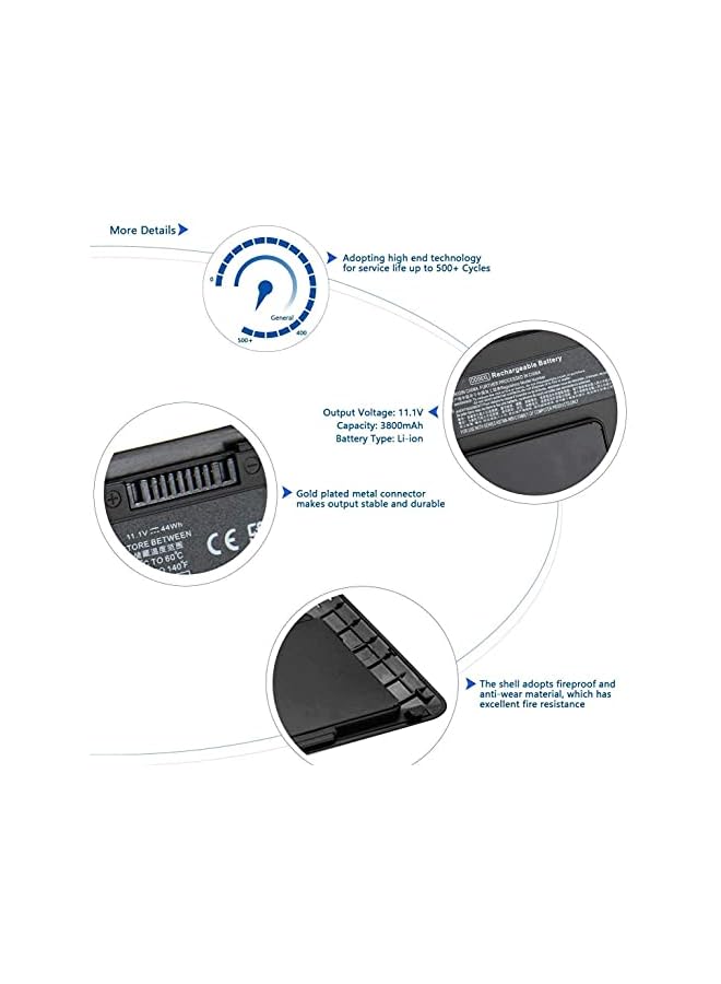 ZTHY Od06Xl Replacement Laptop Battery Compatible With Hp Elitebook Revolve 810 Elitebook Revolve 810 G1 Hstnn-Ib4F Hstnn-W91C 698750-171 11.1V 44Wh - Image 5