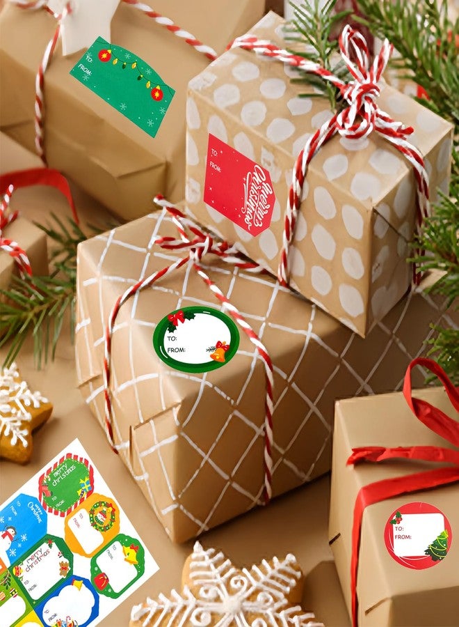Ccswybf Christmas Stickers Labels, 108Pcs Christmas Tags Labels Christmas Name Gift Label Self-Adhesive Stickers Xmas Gift Tag for Christmas Presents - Image 4