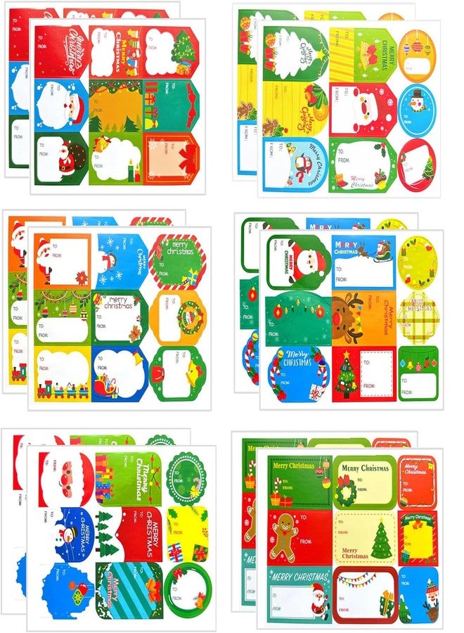 Ccswybf Christmas Stickers Labels, 108Pcs Christmas Tags Labels Christmas Name Gift Label Self-Adhesive Stickers Xmas Gift Tag for Christmas Presents - Image 5