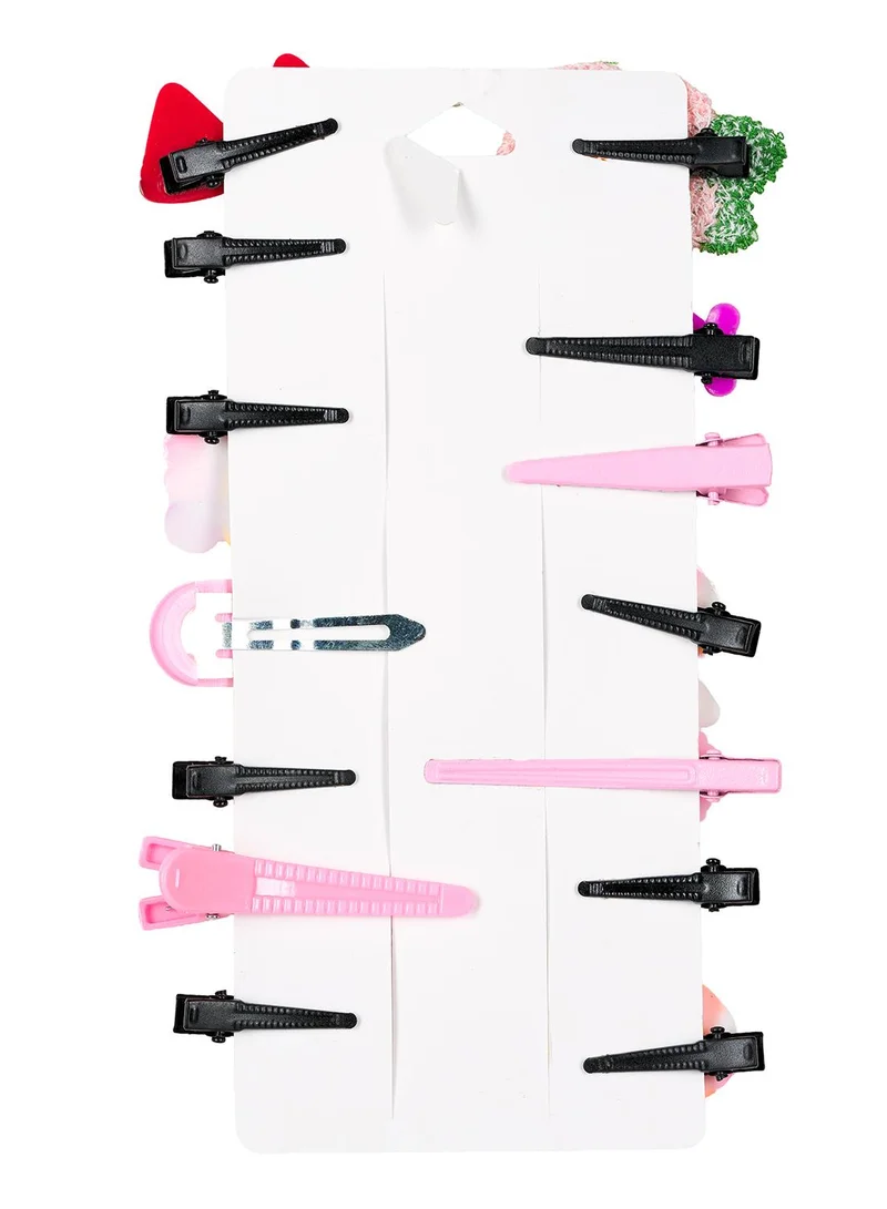 بيبي كلو Girls Multicolor Hair Clips 15 Pack Set