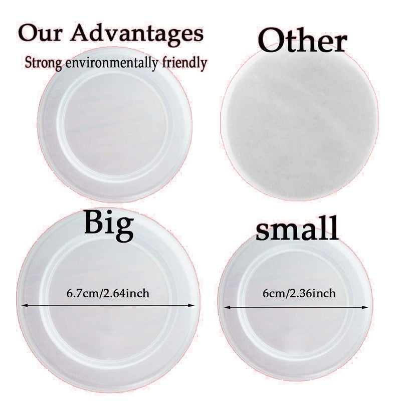 Boxweer 15PCS Yogurt Jar Lids - Clear Plastic, Reusable, BPA-Free Polypropylene, Screw Top, Transparent, Round, Microwaveable, Ideal for Oui Yogurt Jars, Glass Jars, and More - Image 3