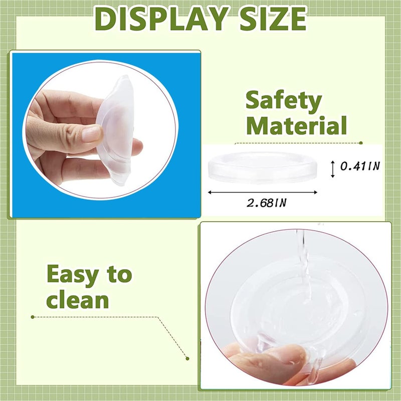 Boxweer 15PCS Yogurt Jar Lids - Clear Plastic, Reusable, BPA-Free Polypropylene, Screw Top, Transparent, Round, Microwaveable, Ideal for Oui Yogurt Jars, Glass Jars, and More - Image 2