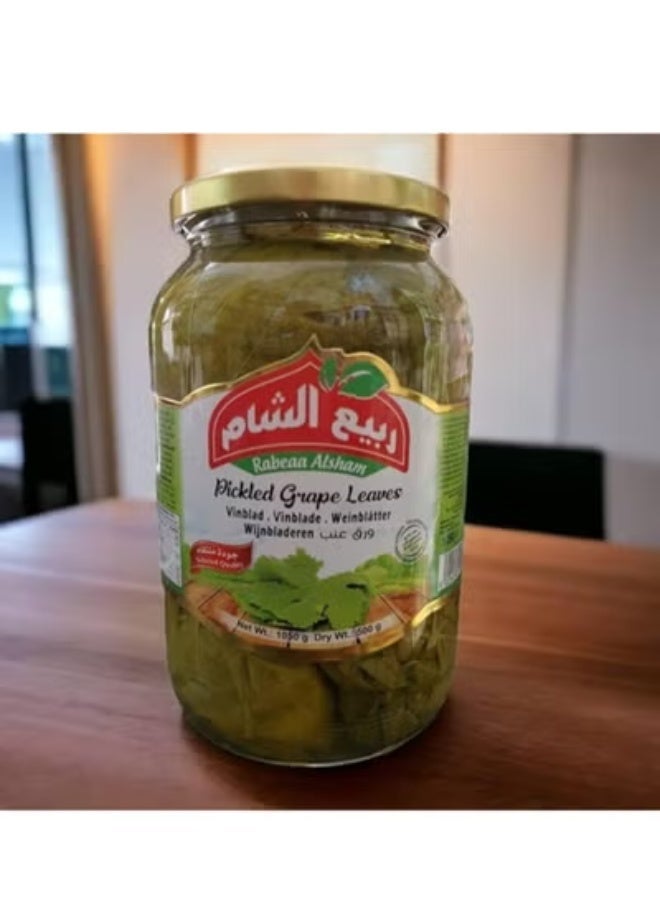 Rabea Rabeea Alsham Pickled Grape Leaves in Brine Solution – Pack of 3 x 1050g (600g Drained Weight per Jar) – Premium Quality Vine Leaves for Stuffing and Cooking – Authentic Middle Eastern Taste - Image 4