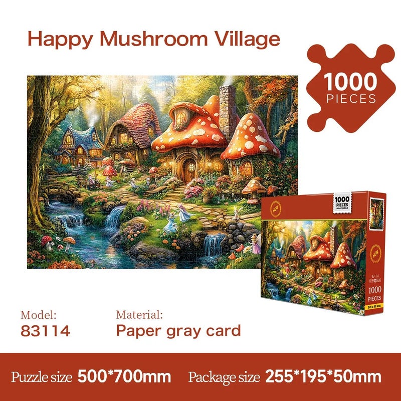 Bluejw Large  1000-Piece Adult Jigsaw Puzzle Educational Toy Made of Paper Rompecabezas Games for Adults - Image 1