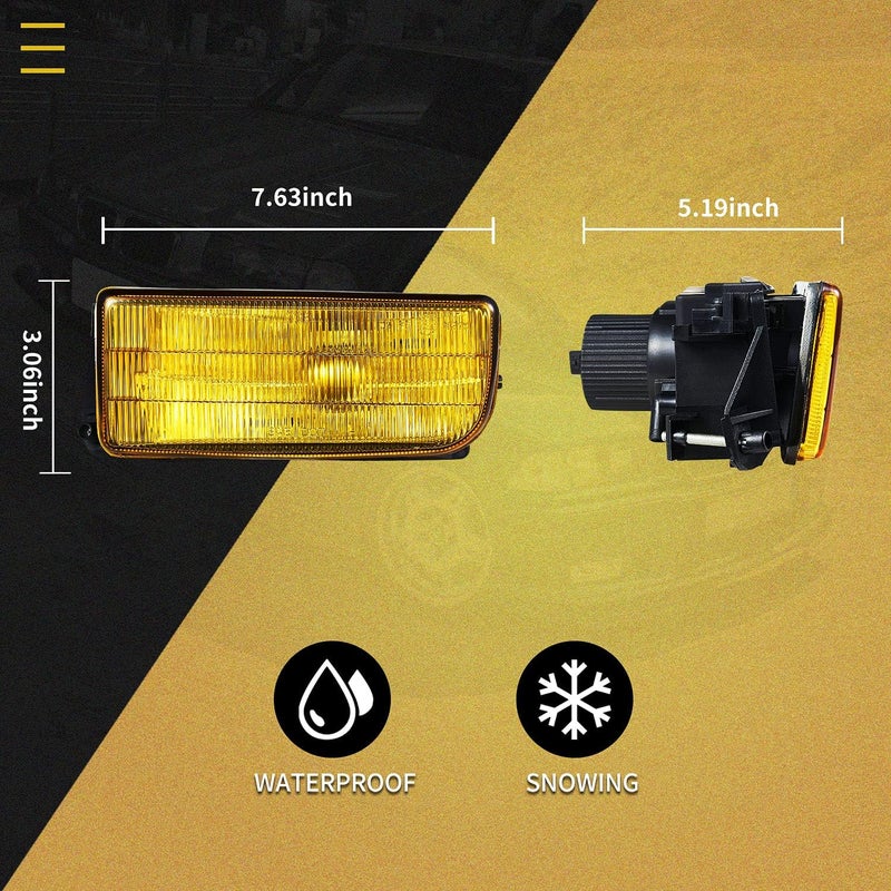 WEISIGAO Fog Lights for BMW 3 Series (1992-1999) - Yellow Lens, H1 Bulbs, 1 Pair - Image 5