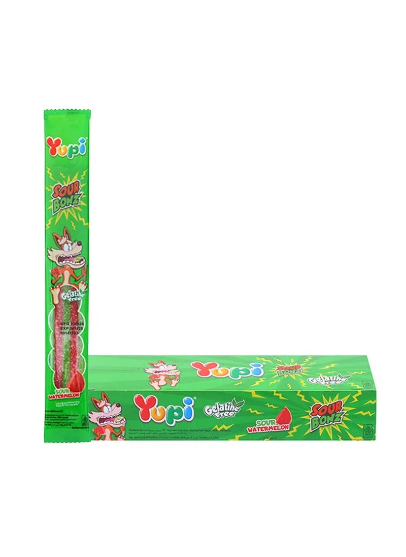 Yupi Yupi Sour Watermelon Bonz Jelly Candy Pack - 12 Bags  - Image 2