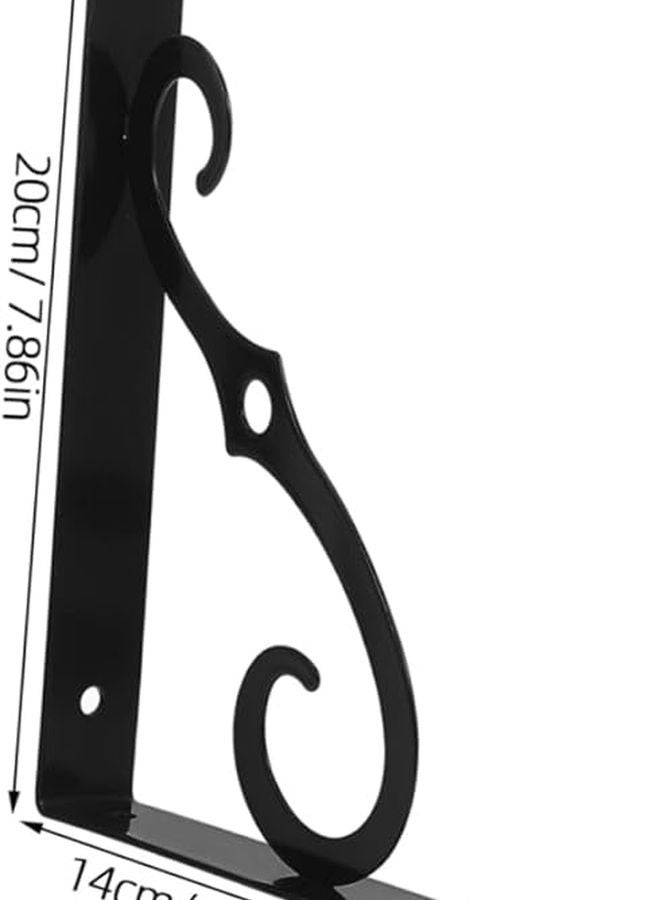 Heavy Duty Metal Triangle Shelf Brackets 4 Pack Vintage Right Angle Support For Kitchen Bathroom Garage - Image 3