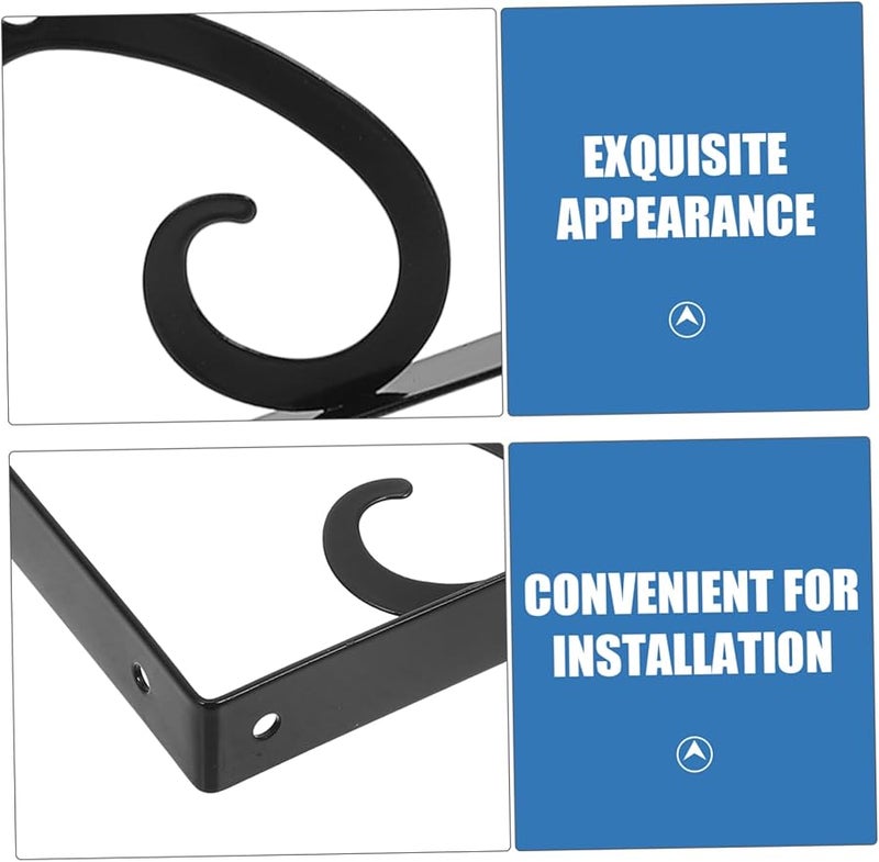 Heavy Duty Metal Triangle Shelf Brackets 4 Pack Vintage Right Angle Support For Kitchen Bathroom Garage - Image 4