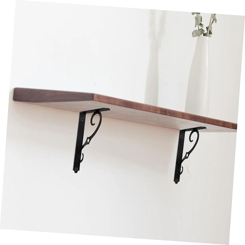 Heavy Duty Metal Triangle Shelf Brackets 4 Pack Vintage Right Angle Support For Kitchen Bathroom Garage - Image 5